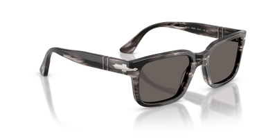 Persol PO3272S con Montatura Striped Black &amp; Grey e Lenti Grigio - Immagine 3