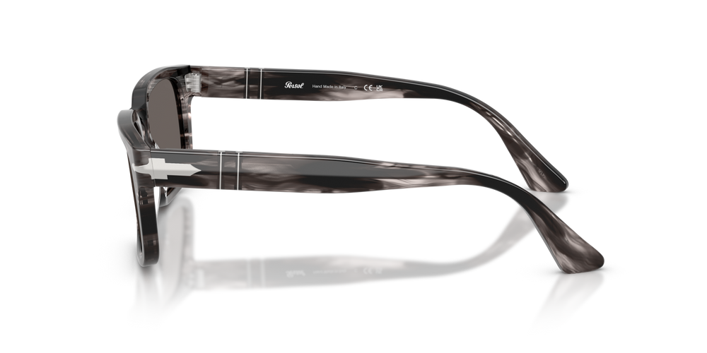 Persol PO3272S con Montatura Striped Black &amp; Grey e Lenti Grigio - Immagine 4