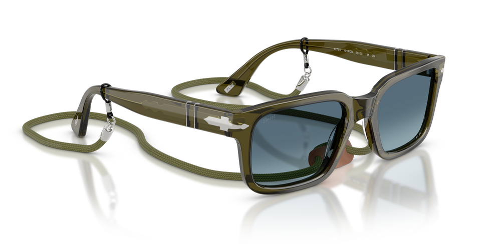 Persol PO3272S - Exclusive con Montatura Verde trasparente e Lenti Blu - Immagine 3