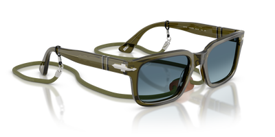 Persol PO3272S - Exclusive con Montatura Verde trasparente e Lenti Blu - Immagine 3