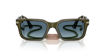 Persol PO3272S - Exclusive con Montatura Verde trasparente e Lenti Blu - Immagine 2