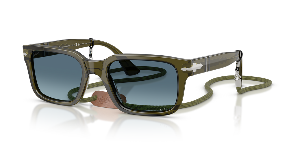 Persol PO3272S - Exclusive con Montatura Verde trasparente e Lenti Blu - Immagine 1
