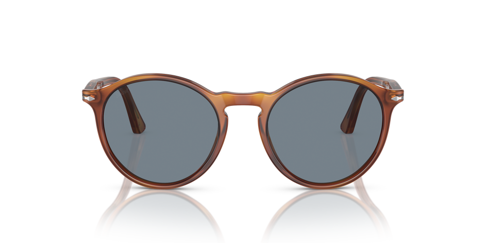 Persol PO3285S avec Monture Terre de Sienne et Verres Bleu - Image 2