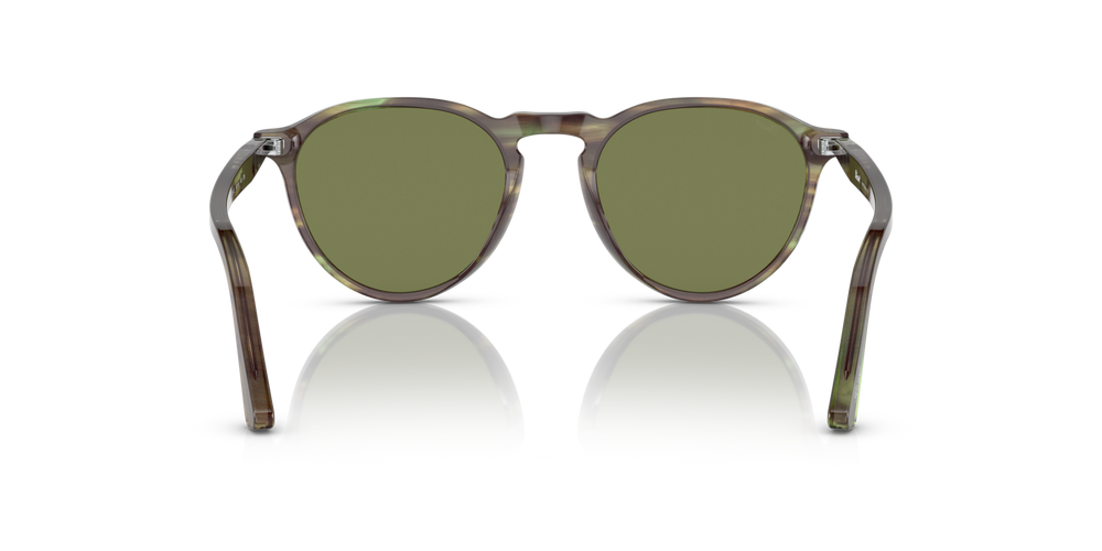 Persol PO3286S with Striped Green Frame and Green Lenses - Image 5