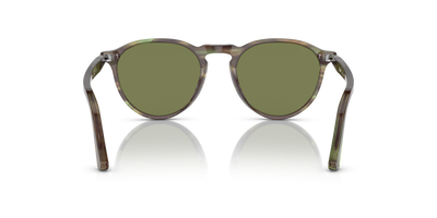 Persol PO3286S with Striped Green Frame and Green Lenses - Image 5