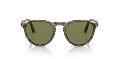 Persol PO3286S with Striped Green Frame and Green Lenses - Image 2