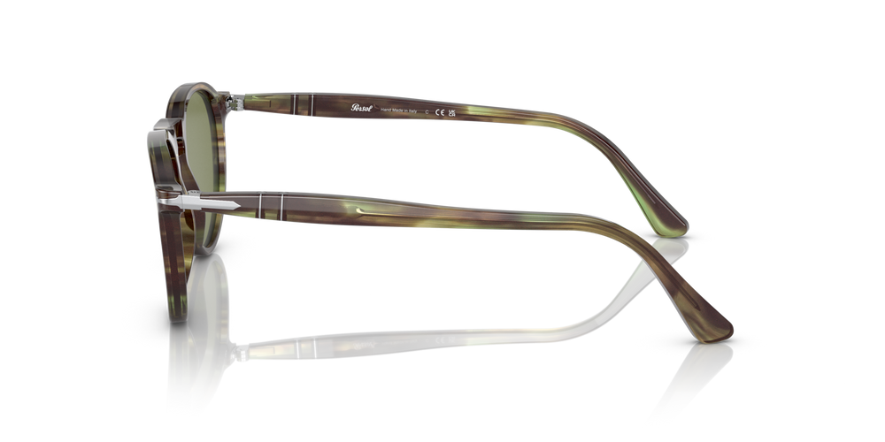 Persol PO3286S with Striped Green Frame and Green Lenses | Persol® US