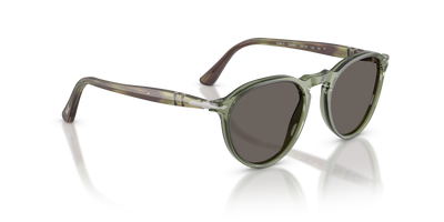 Persol PO3286S avec Monture Transparent Vert et Verres Gris - Image 3