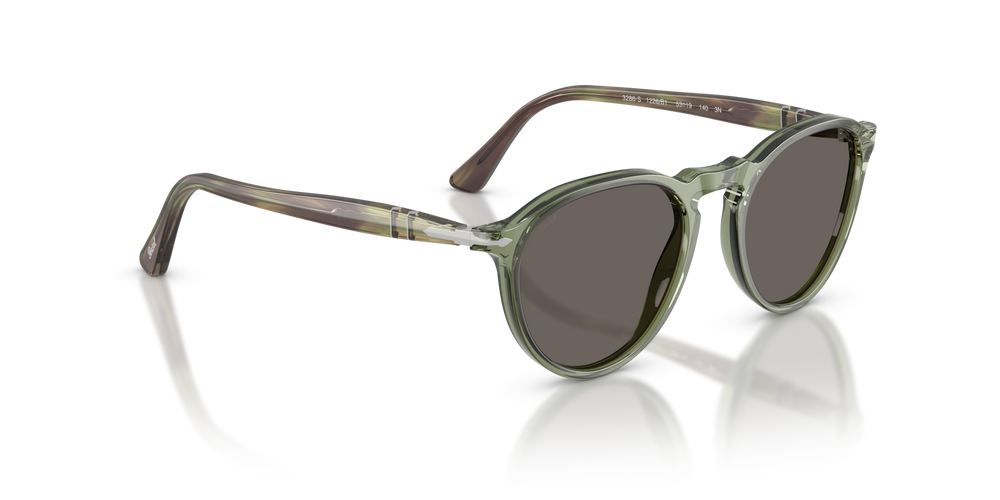 Persol PO3286S with Transparent Green Frame and Grey Lenses - Image 3