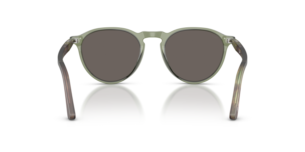 Persol PO3286S avec Monture Transparent Vert et Verres Gris - Image 5