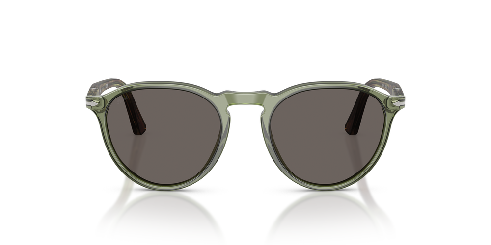Persol PO3286S avec Monture Transparent Vert et Verres Gris - Image 2