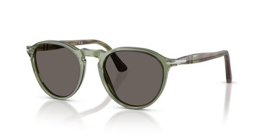Persol PO3286S avec Monture Transparent Vert et Verres Gris - Image 1