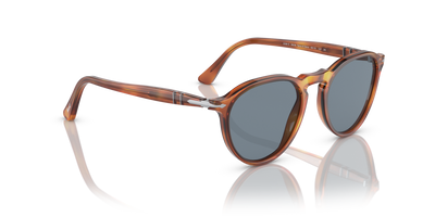 Persol PO3286S avec Monture Terre de Sienne et Verres Bleu - Image 3