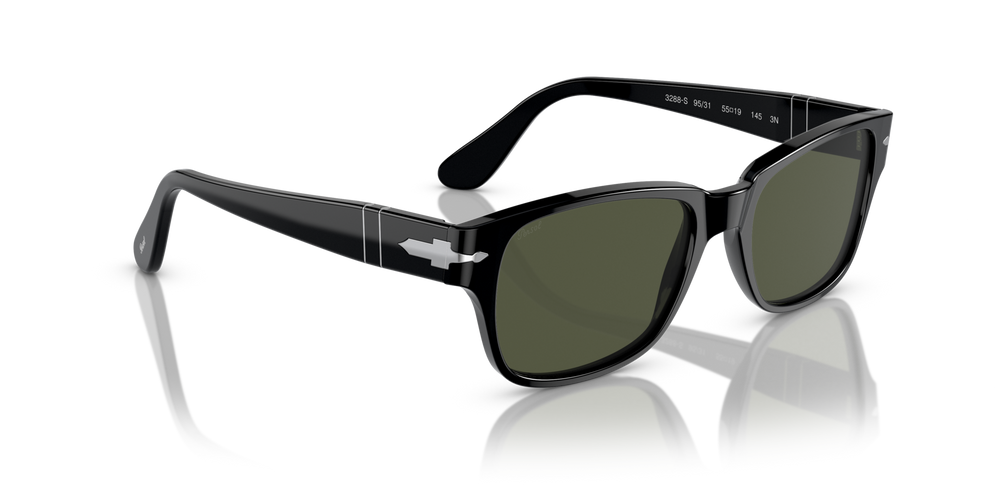 Persol PO3288S avec Monture Noir et Verres Vert - Image 3