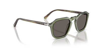 Persol PO3292S avec Monture Transparent Vert et Verres Gris - Image 3