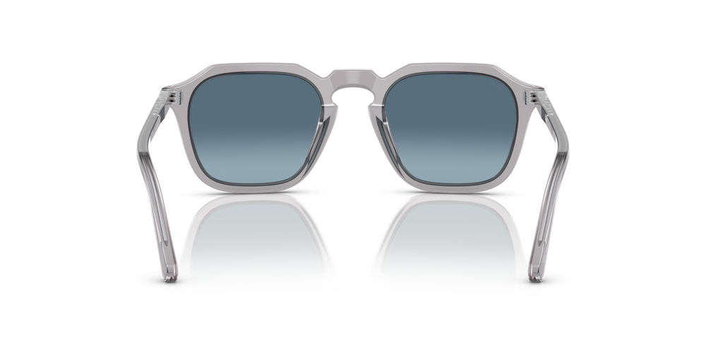 Persol PO3292S with Transparent Grey Frame and Blue Lenses - Image 4