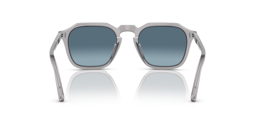 Persol PO3292S avec Monture Transparent Gris et Verres Bleu - Image 4