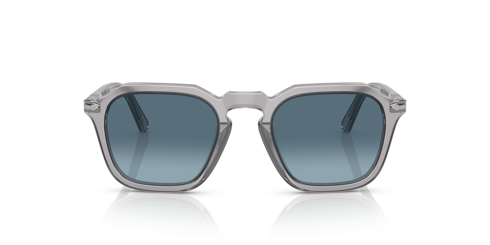 Persol PO3292S with Transparent Grey Frame and Blue Lenses - Image 2