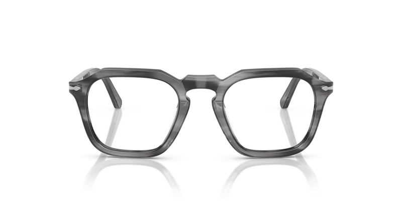 Visit PO3292V with Striped Grey Frame