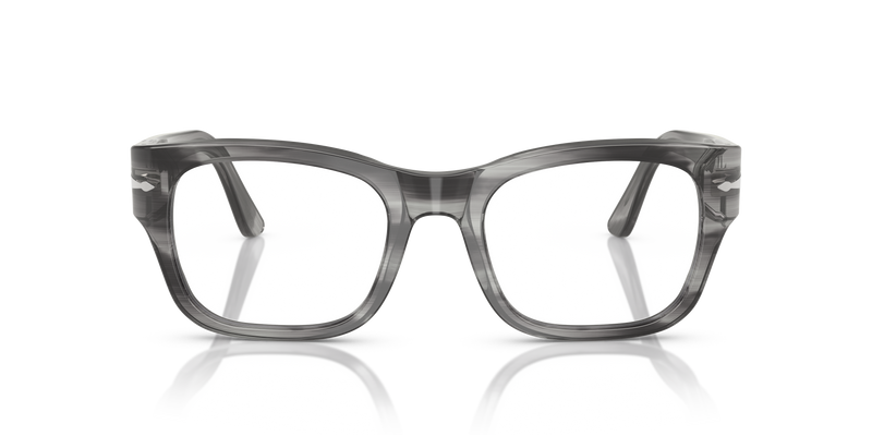 Visitar PO3297V con Montura Gris a Rayas