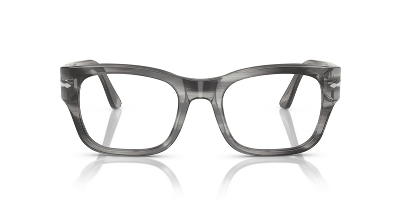 Visitar PO3297V con Montura Gris a Rayas
