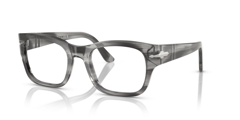 Visitar PO3297V con Montura Gris a Rayas
