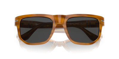 Persol PO3306S - Transitions® with Striped Brown Frame and Grey Lenses - Image 5