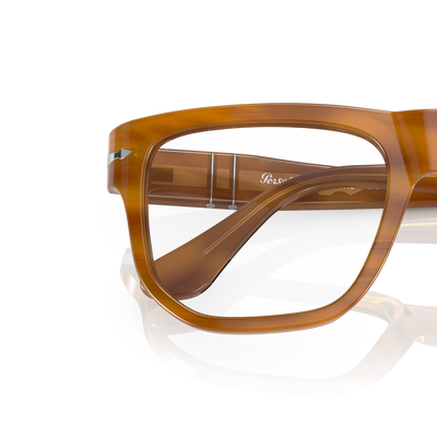 Persol PO3306S - Transitions® with Striped Brown Frame and Grey Lenses – Variant Image