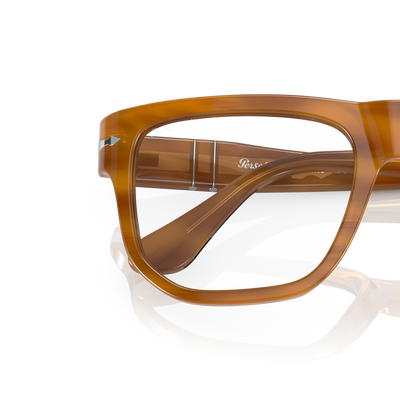Persol PO3306S - Transitions® with Striped Brown Frame and Grey Lenses – Variant Image