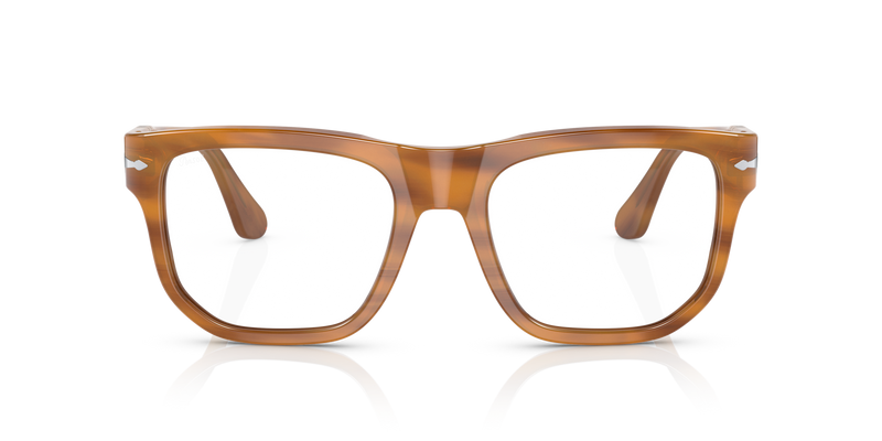 Visitar PO3306S - Transitions® con Montura Marrón a Rayas y Lentes Gris