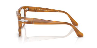 Persol PO3306S - Transitions® with Striped Brown Frame and Grey Lenses - Image 3