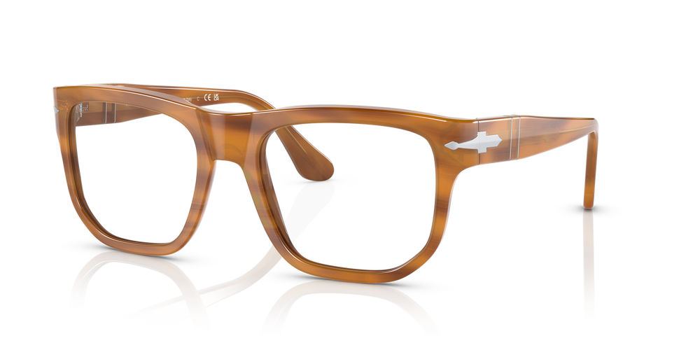 Persol PO3306S - Transitions® with Striped Brown Frame and Grey Lenses - Image 1