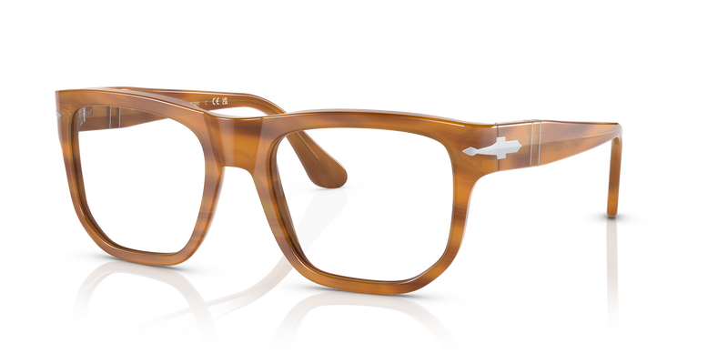 Visit PO3306S - Transitions® with Striped Brown Frame and Grey Lenses