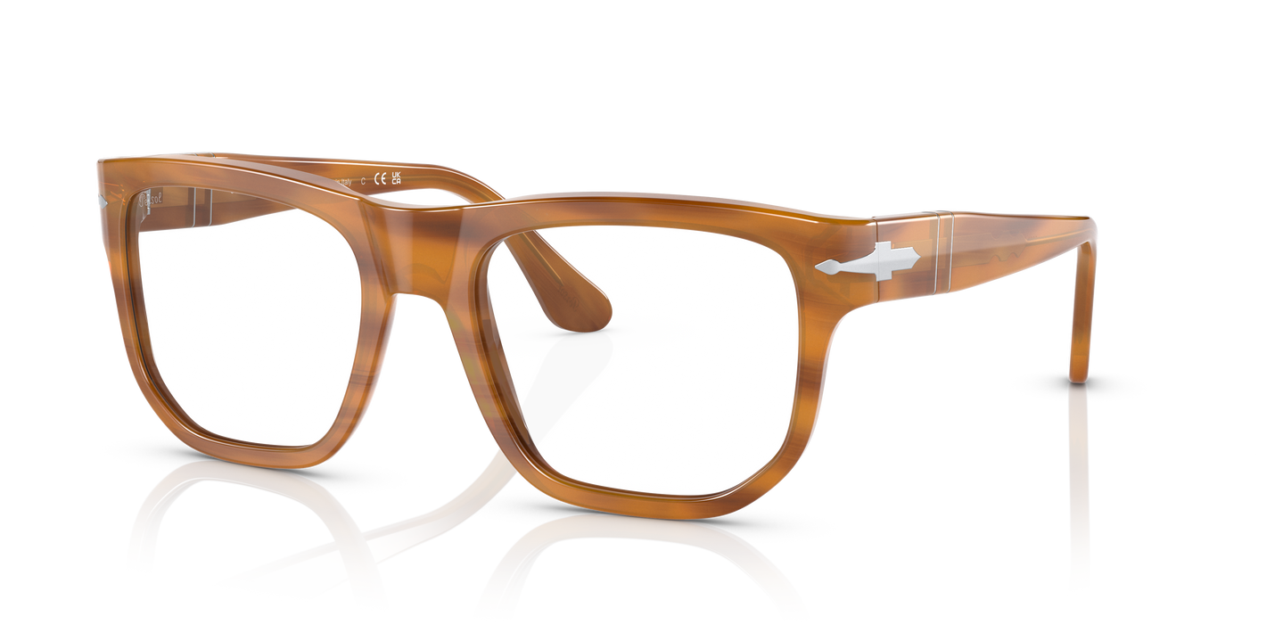 Persol PO3306S - Transitions® with Striped Brown Frame and Grey Lenses - Image 1