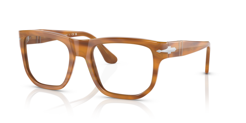 Visitar PO3306S - Transitions® con Montura Marrón a Rayas y Lentes Gris