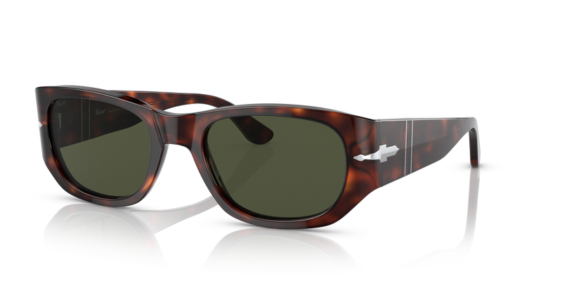 Visitar PO3307S con Montura Habana y Lentes Verde