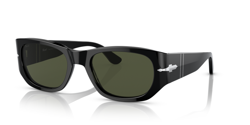 Visit PO3307S with Black Frame and Green Lenses