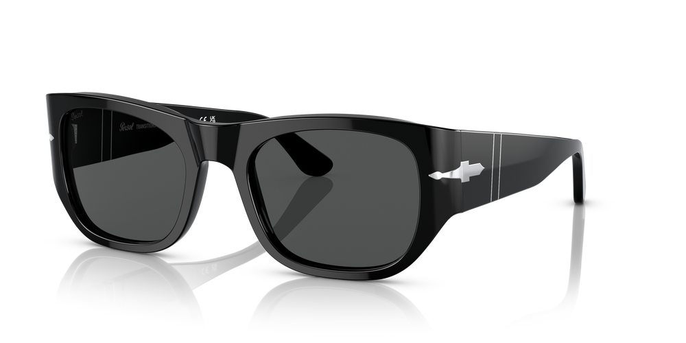 Persol PO3308S - Transitions® con Montatura Nero e Lenti Grigio - Immagine 6