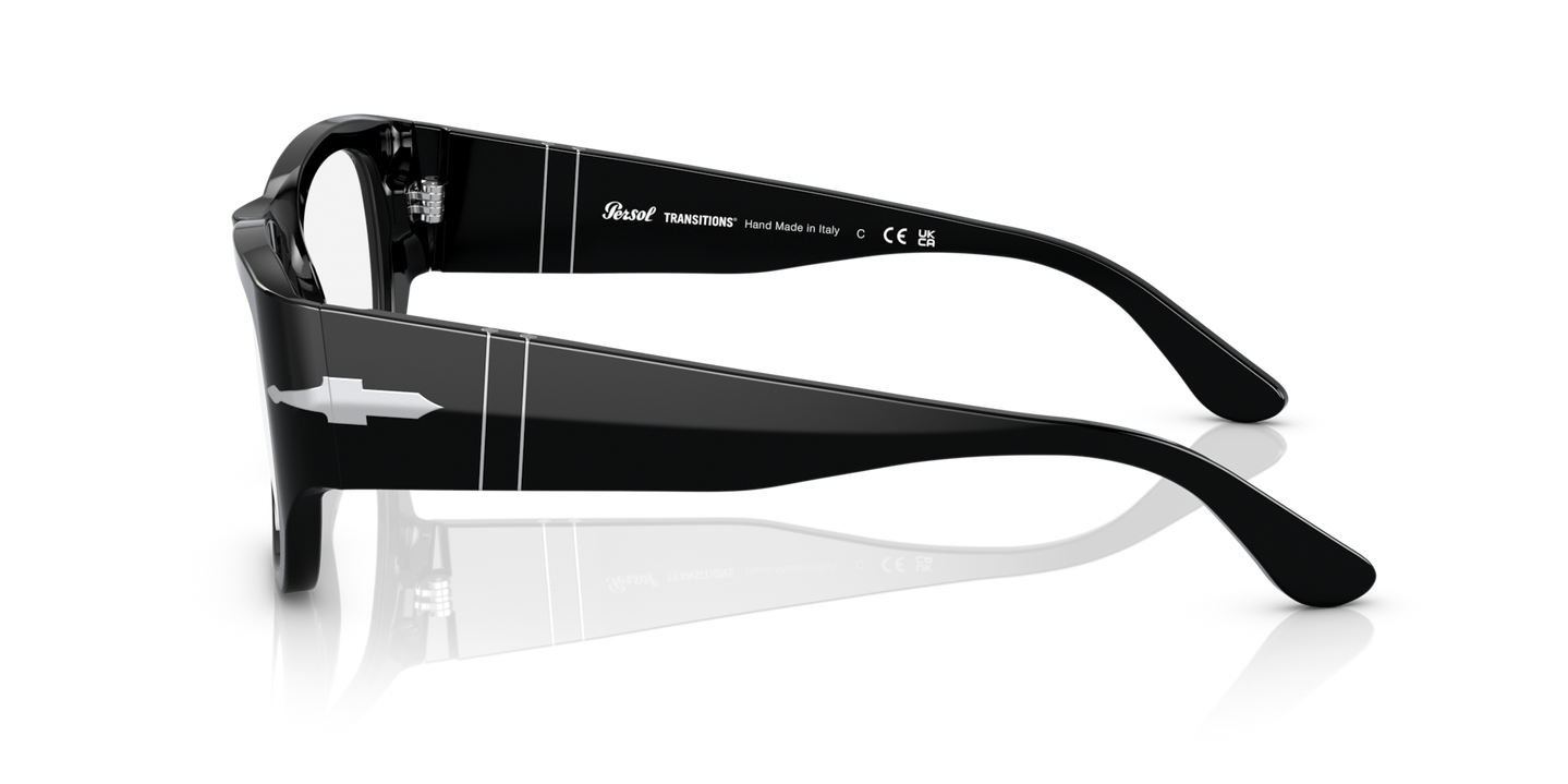 Persol PO3308S - Transitions® with Black Frame and Grey Lenses - Image 1