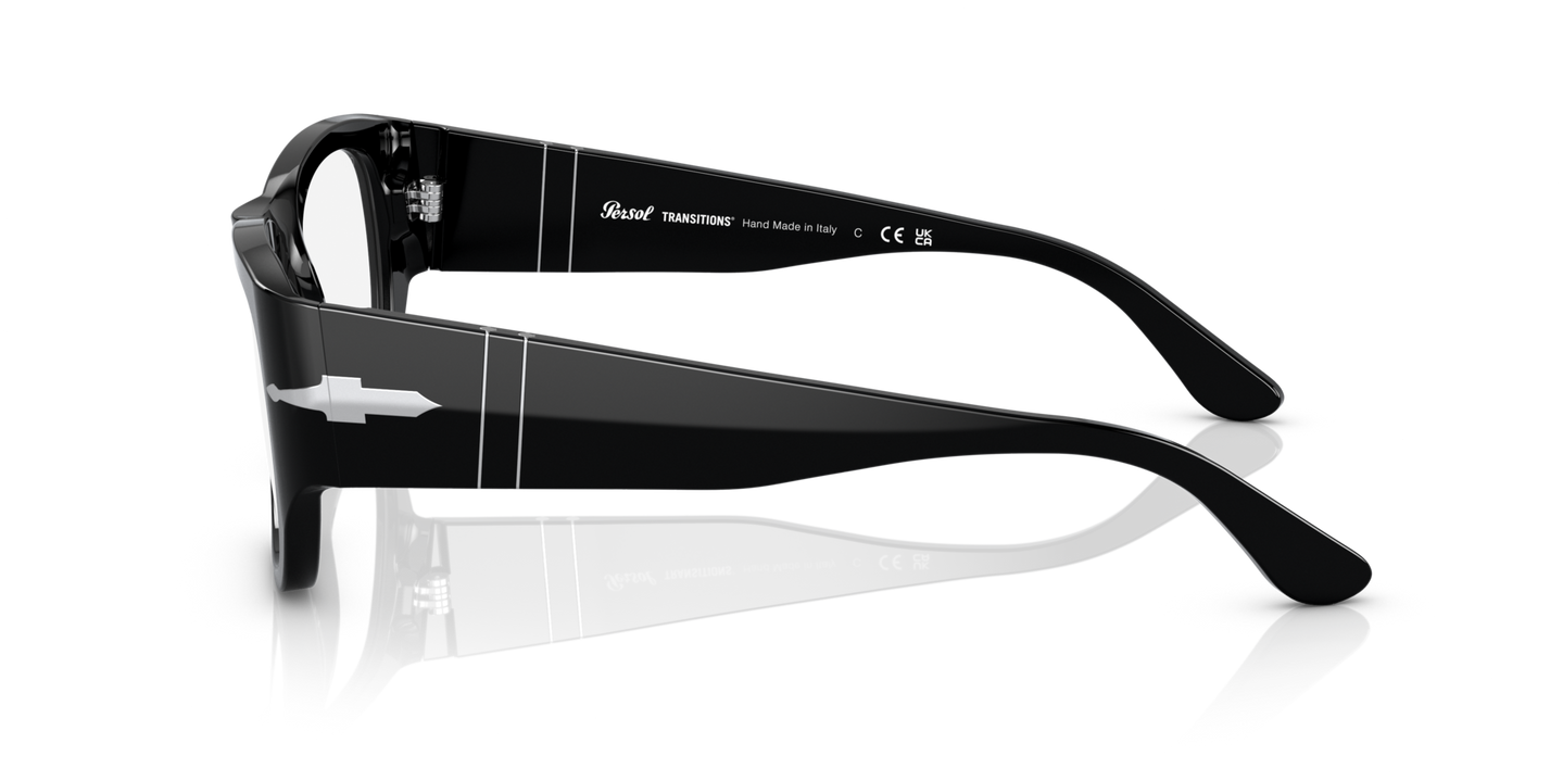 Persol PO3308S - Transitions® with Black Frame and Grey Lenses - Image 1