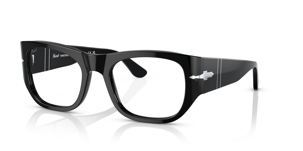 Persol PO3308S - Transitions® con Montatura Nero e Lenti Grigio - Immagine 1