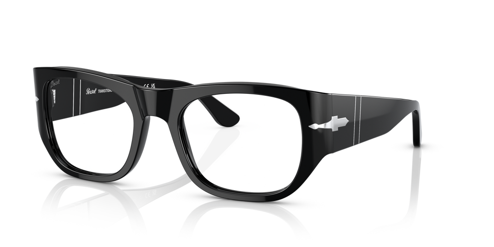 Persol PO3308S - Transitions® with Black Frame and Grey Lenses - Image 1