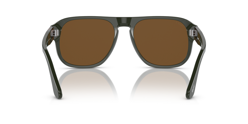 Persol PO3310S - Jean with Matte Dark Green Frame and Brown Lenses - Image 5