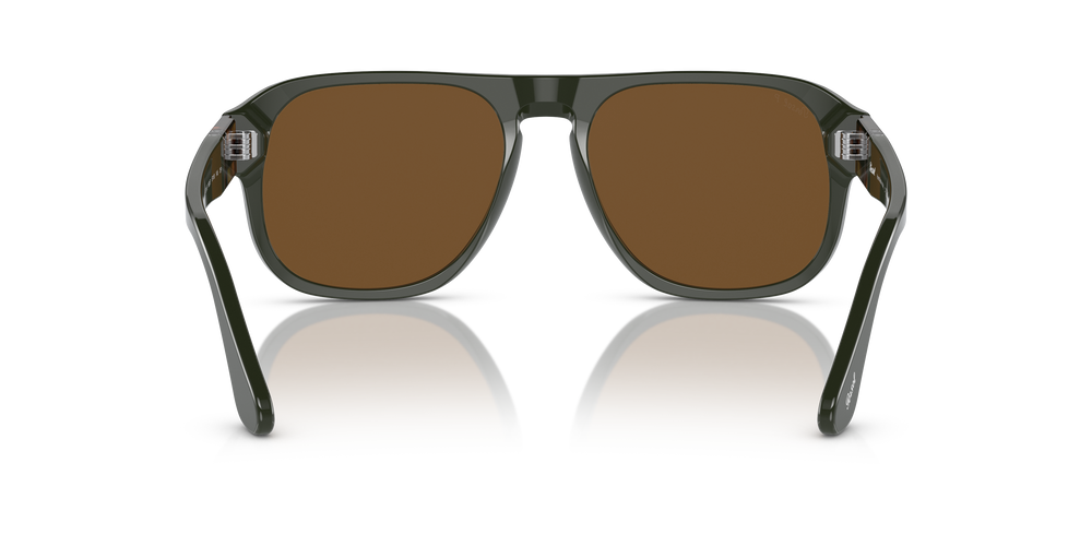 Persol PO3310S - Jean with Matte Dark Green Frame and Brown Lenses - Image 5