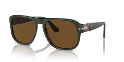 Persol PO3310S - Jean with Matte Dark Green Frame and Brown Lenses - Image 1