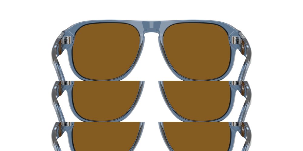 Persol PO3310S - Jean con Montatura Blu Navy Trasparente e Lenti Marrone - Immagine 5