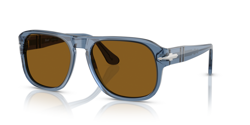 Persol PO3310S - Jean with Transparent Navy Frame and Brown Lenses - Image 1