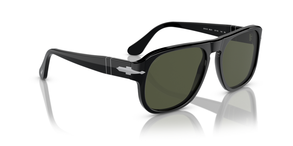 Persol PO3310S - Jean mit Schwarz Gestell und Grün Gläsern - Bild 3