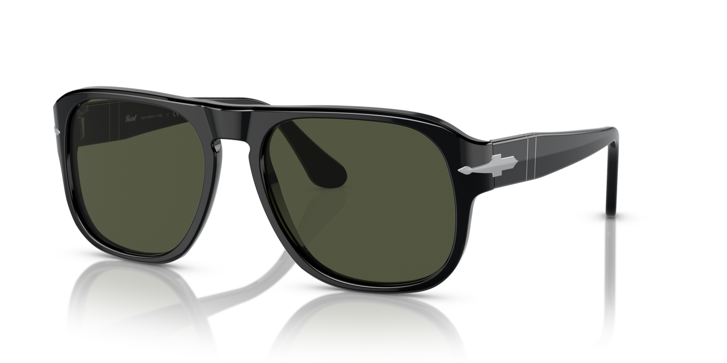 Persol PO3310S - Jean with Black Frame and Green Lenses - Image 1