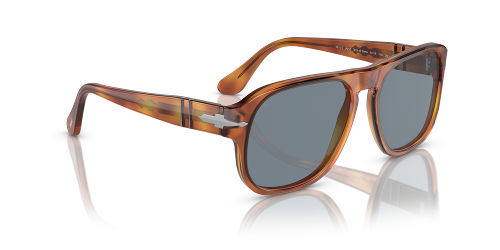 Persol PO3310S - Jean avec Monture Terre de Sienne et Verres Bleu - Image 3
